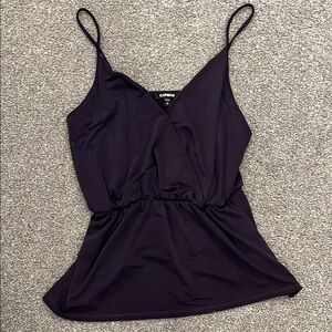 Express Women's Purple Peplum Top Size Small